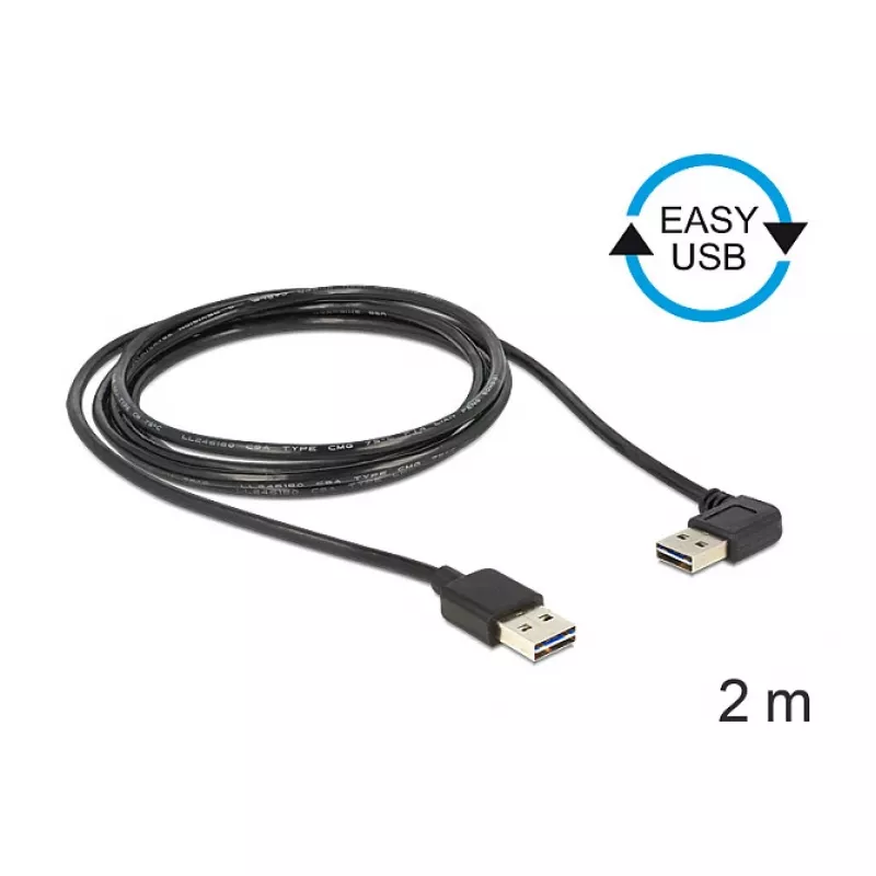 Kabel USB DeLOCK 85557 USB 2.0 2 m Czarny