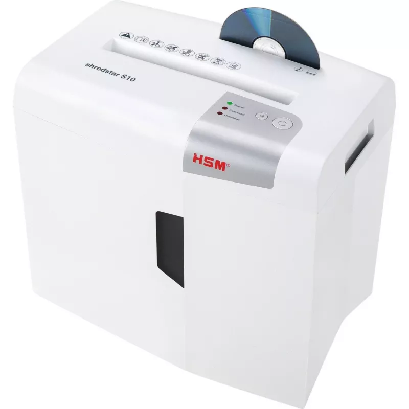 Niszczarka dokumentów HSM shredstar S10, 6 mm + osobny mechanizm do cięcia płyt CD