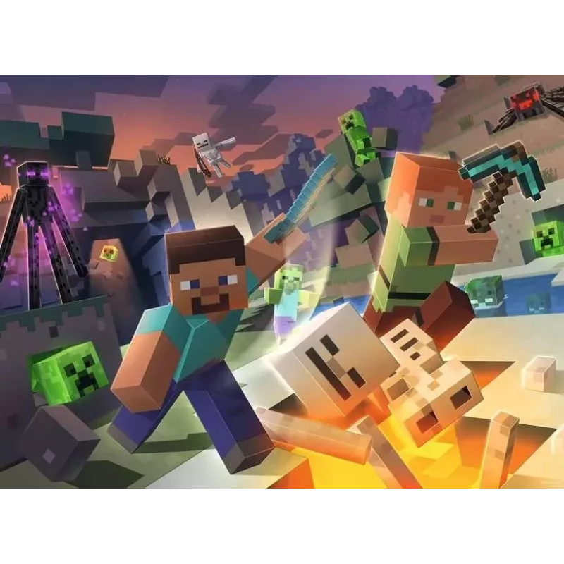 Puzzle Ravensburger Minecraft 100 elementów Gra wideo