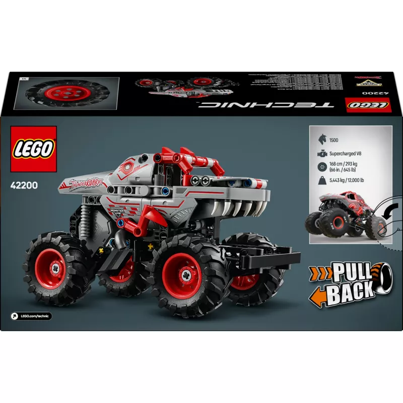 LEGO TECHNIC 42200 Monster Jam™ ThunderROARus™ z napędem pull-back