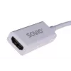 adapter kablowya wideo SAVIO Mini DisplayPort (męski) na HDMI typu A (żeński) 0,2 m, biały