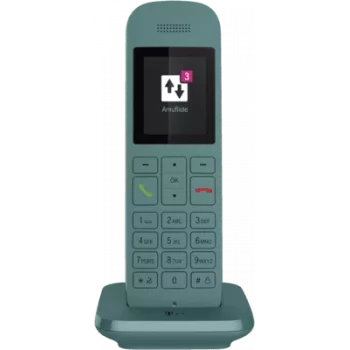 Telefon bezprzewodowy Telekom Speedphone 12 Petrol — bezprzewodowa słuchawka DECT z długą żywotnością baterii