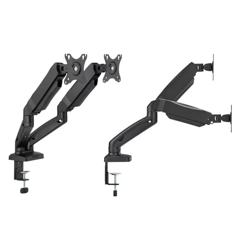 Ramie do monitora up up Economical Interactive Counterbalance Dual Monitor Arm matowa czerń VESA 75x75/100x100