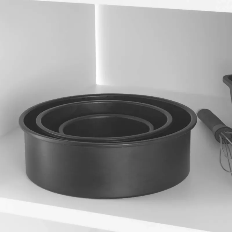 Zestaw foremek do ciasta Salter BW125511EU7 3-częściowe naczynia do pieczenia z powłoką nieprzywierającą, okrągłe i kwadratowe