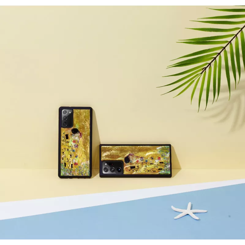 Etui ochronne iKins do Samsung Galaxy Note 20 — czarny wzór “kiss”