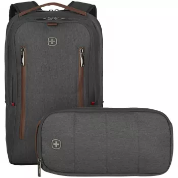 WENGER City Upgrade 40,64 cm 16-calowy plecak na laptopa z torbą na ramię szary