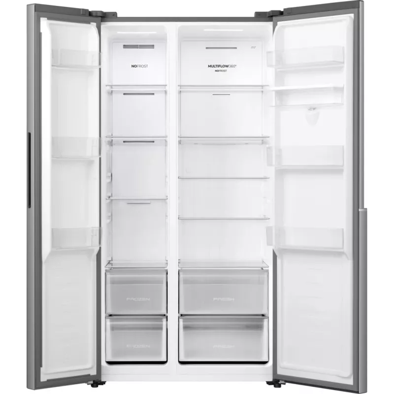 Gorenje HZF55082 NRS917E41XWD G400, wolnostojąca, drzwi amerykańskie, szary, 2 drzwi, dotykowy, LED