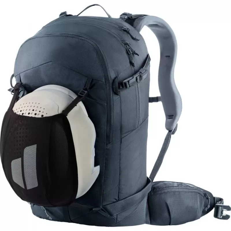 Plecak DEUTER Freerider Pro 34+ — techniczny plecak do freeride'owych wypraw narciarskich, 34 L, czarny, uchwyt na kask, pas biodrowy