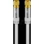 Kabel antenowy SAT Goobay (typ 135 dB), 4x ekranowany, 1 m, biały - pozłacany, wtyk F > wtyk F (70598)