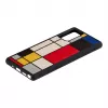 Ochronne drewniane etui na smartfona Man and Wood Galaxy Note 20 Mondrian Wood Czarny