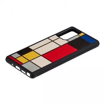 Ochronne drewniane etui na smartfona Man and Wood Galaxy Note 20 Mondrian Wood Czarny