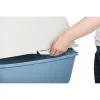 Kuweta kryta dla kota Rotho Bailey 560×400×390 mm, niebiesko-biała, filtr węglowy, uchwyt, klapka drzwiowa