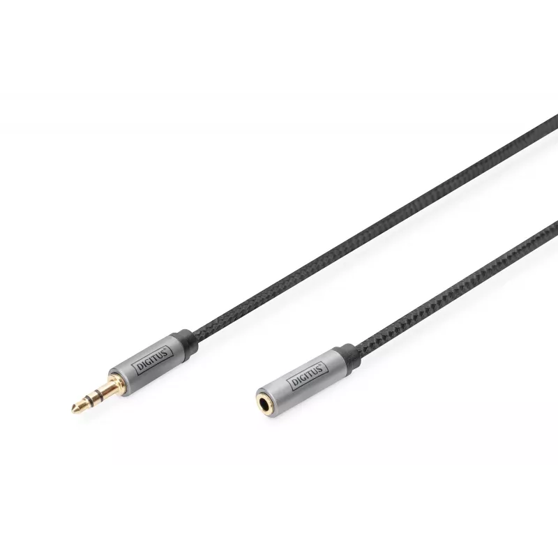 Digitus Audio Extension kabel 3.5mm jack to 3.5mm socket 1.8m Czarny
