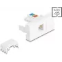 DELOCK Easy 45 Moduł RJ12 Gniazdo LSA UTP Biały 90897 – Moduł keystone RJ12, zakończenie LSA, UTP