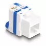 DeLOCK 88130 Moduł Keystone Płaski RJ-45 Niebiesko-Biały 22,5 mm