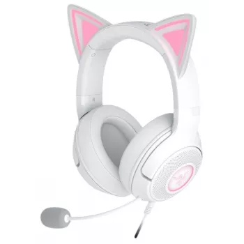 Zestaw słuchawkowy Razer Kraken Kitty V2 przewodowy USB typu A biały — wokółuszny, z pałąkiem nagłownym, 20–20000 Hz, kabel 2 m
