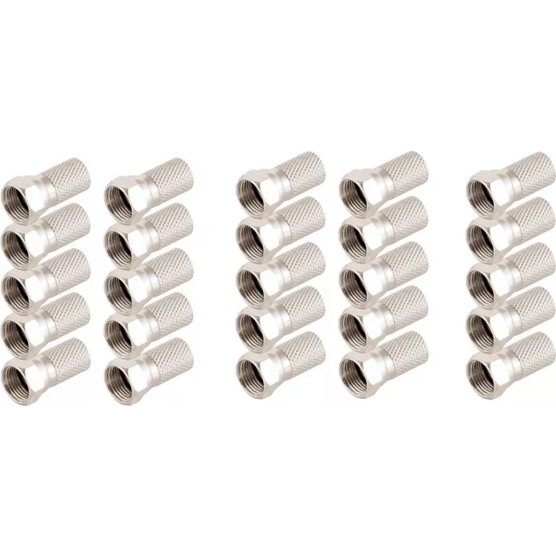 Złącze F ShiverPeaks 85010-R-SET25, gwintowane z dużą nakrętką, zestaw 25 szt.
