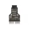 DeLOCK 60045 zmieniacz płci kabla 9 pin USB 2.0 2 x 9 pin goldpin Czarny