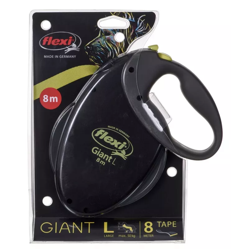 TRIXIE NEON GIANT L 8 m Czarny, żółty Smycz automatyczna dla psa