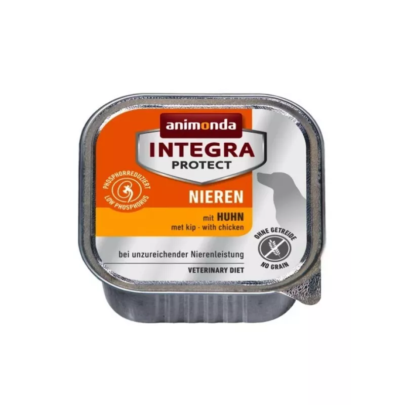 Mokra karma dla psa animonda Integra Protect Nieren z kurczakiem 150 g — dla dorosłych psów, wsparcie nerek, bez zbóż i glutenu