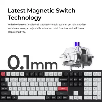 Klawiatura mechaniczna Keychron Q6H-M1 Wireless RGB Carbon Czarny
