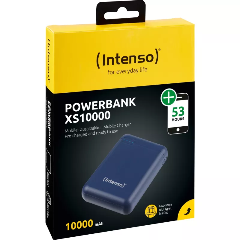 POWER BANK USB 10000MAH/DARK niebieski XS10000 INTENSO