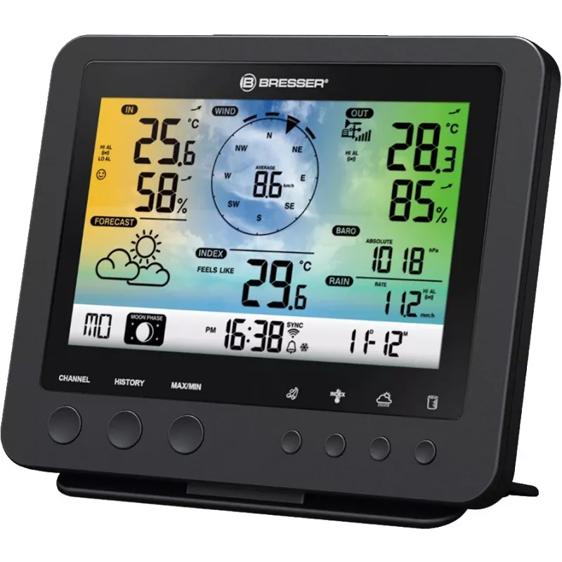 Bresser Optics 7002580 cyfrowa stacja pogodowa Czarny AC Wi-Fi
