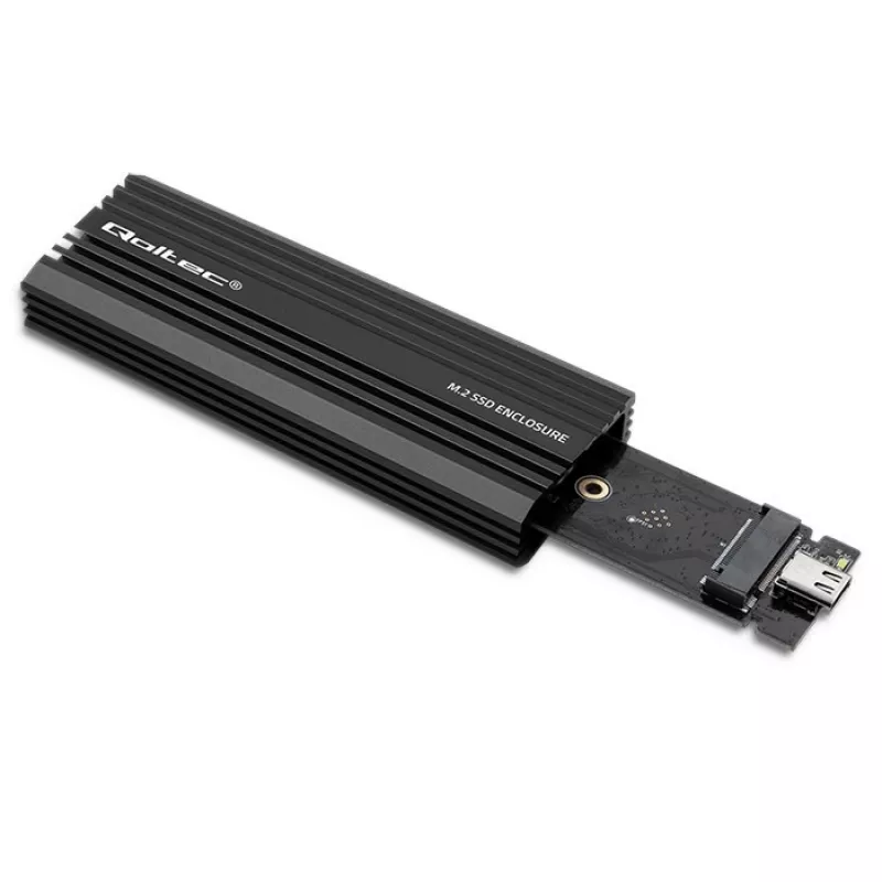 Zewnętrzna obudowa SSD QOLTEC NV2270 dla dysków M.2 SATA/NVMe, USB-C, do 2 TB
