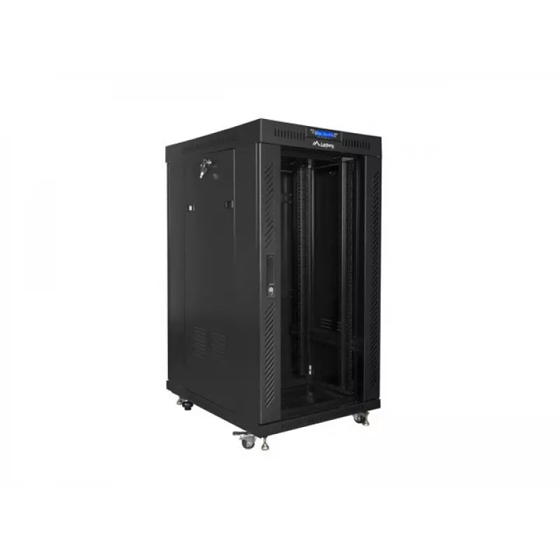 Wolnostojąca szafa rack LANBERG FF01-6822-12BL 22U Czarna 1200 kg