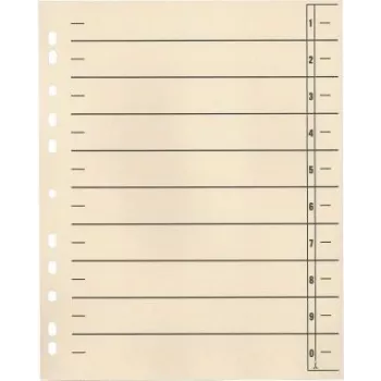 Przekładki Soennecken 121009220 24×30 cm, 190 g/m², dziurkowanie 11-otworowe