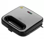 Sandwich maker Adler AD 3076 — 1000 W kompaktowy opiekacz do kanapek, czarno-srebrny