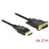 DeLOCK - Videokabel - Single Link - DisplayPort (M) bis DVI-D (M) - DisplayPort 1,2a - 2,0m - passiv - Schwarz (85313)