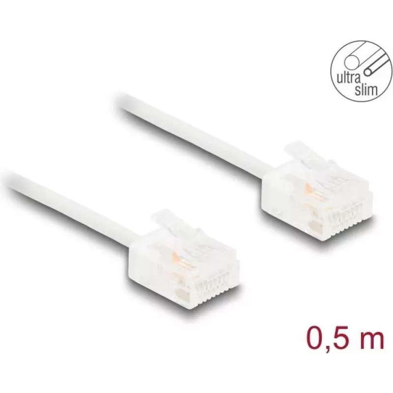 Kabel sieciowy DeLOCK RJ45 Cat.6 UTP 0.5m Biały