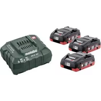Zestaw akumulatorów i ładowarki Metabo BASIC SET 3 X LIHD 4.0 AH