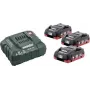 Zestaw akumulatorów i ładowarki Metabo BASIC SET 3 X LIHD 4.0 AH