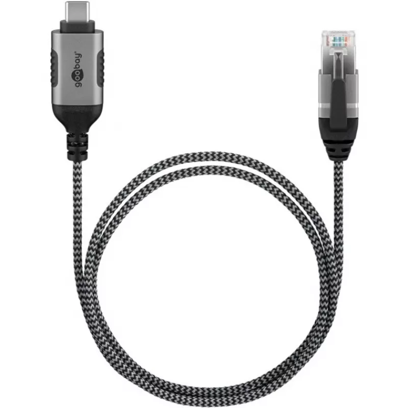 Goobay Ethernet-Cable USB-C 3.1 to RJ45 cienki 1 m - connects router, modem or (74401)