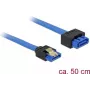 SATA kabel DeLOCK 84973 0.5 m SATA 7-pin Czarny niebieski
