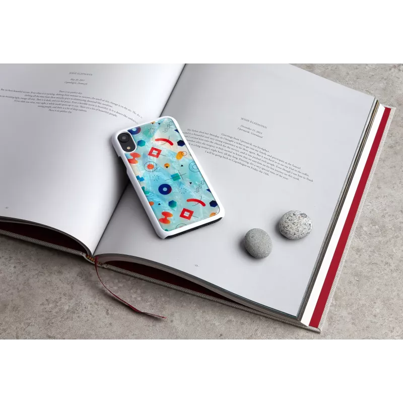Etui na smartfona iKins do iPhone XR — białe etui ochronne Poppin Rock