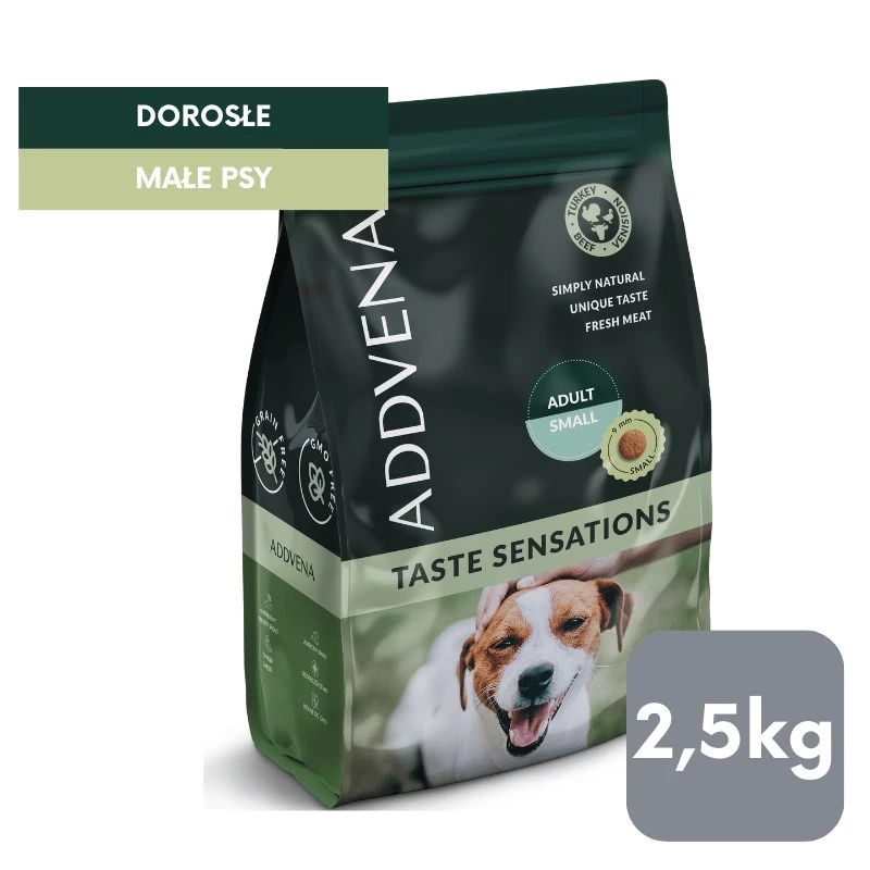 ADDVENA Taste Sensations Adult Small Turkey - sucha karma dla psa - 2,5kg