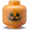 Pudełko do przechowywania Room Copenhagen LEGO Storage HEAD Pumpkin Mini pomarańczowy Czarny — kompaktowy organizer na zabawki i akcesoria