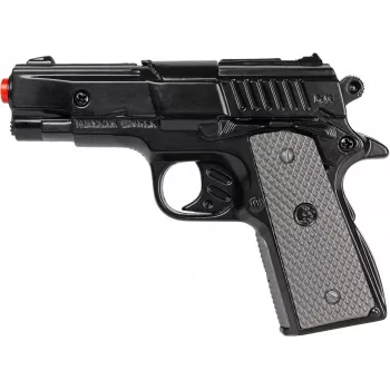 Zabawkowy metalowy pistolet policyjny Pulio model 15546/6 — realistyczny design, wytrzymała konstrukcja