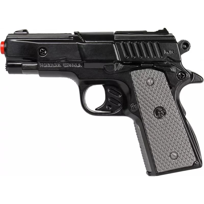 Zabawkowy metalowy pistolet policyjny Pulio model 15546/6 — realistyczny design, wytrzymała konstrukcja