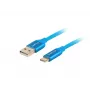 Lanberg CA-USBO-22CU-0010-BL Kabel USB 1 m USB 2.0 USB C USB A Niebieski