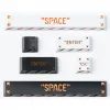 Enter Aluminum Alloy Artisan Keycap, Tastenkappe weiß/orange
