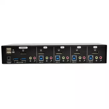 EATON TRIPPLITE 4-portowy przełącznik KVM DisplayPort z kablami audio i hubem USB 3.0 SuperSpeed (B004-DPUA4-K)