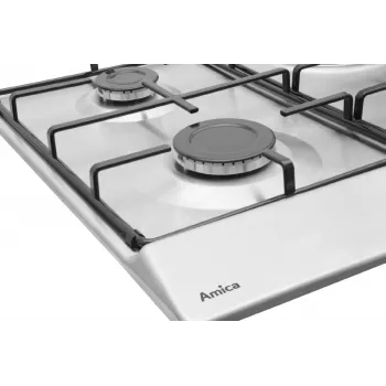 Płyta gazowa do zabudowy Amica PGA6100BpR, 4 palniki, sterowanie mechaniczne, stal nierdzewna