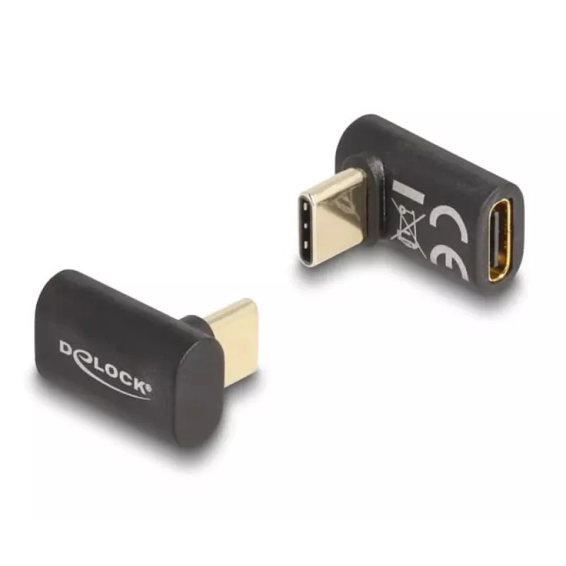 DeLOCK Adapter USB 40 Gb/s USB Type-C PD 3.0 100 W męski na żeński kątowy 8K 60 Hz