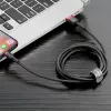 Kabel USB-A do Lightning Baseus Cafule 2.4A QC 3.0, 1 m — czarno-czerwony