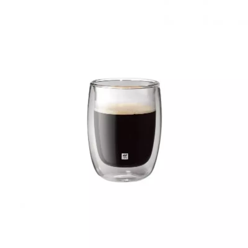 Podwójnościenne szklanki borokrzemowe ZWILLING 39500-076, 200 ml, przezroczyste, zestaw 2 szt.