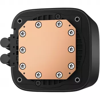 Chłodzenie cieczą typu all-in-one DeepCool LE240 V2 240mm, 2 wentylatory 120mm, łożysko hydrauliczne, wsparcie dla AM5, rurki 41 cm, czarny